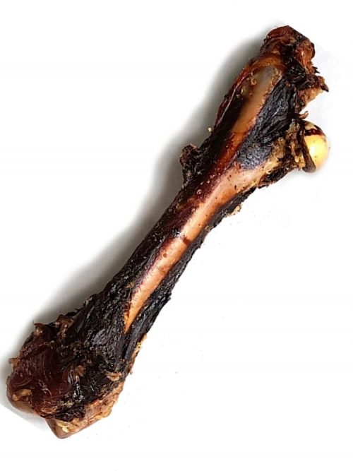 Photograph of a Drool Pet Co. dehydrated Kangaroo leg bones on a white background.
